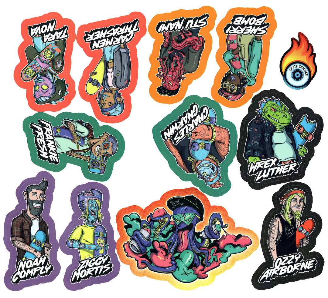 SkateSummer-StickerSheet