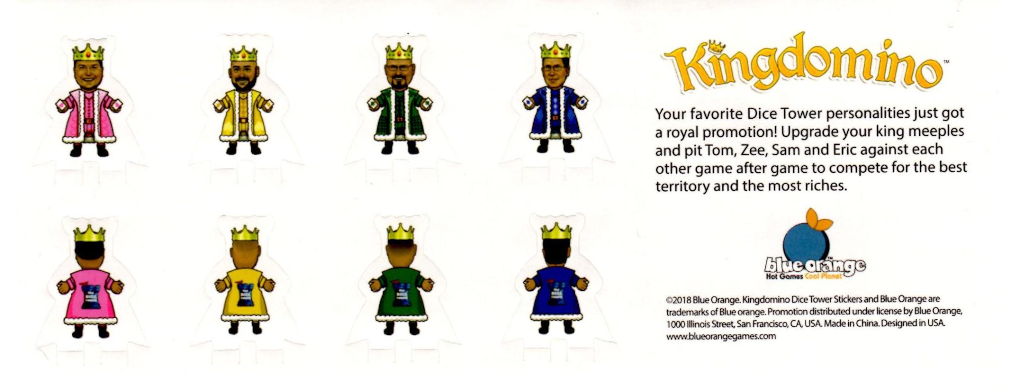Kingdomino: Dice Tower Stickers